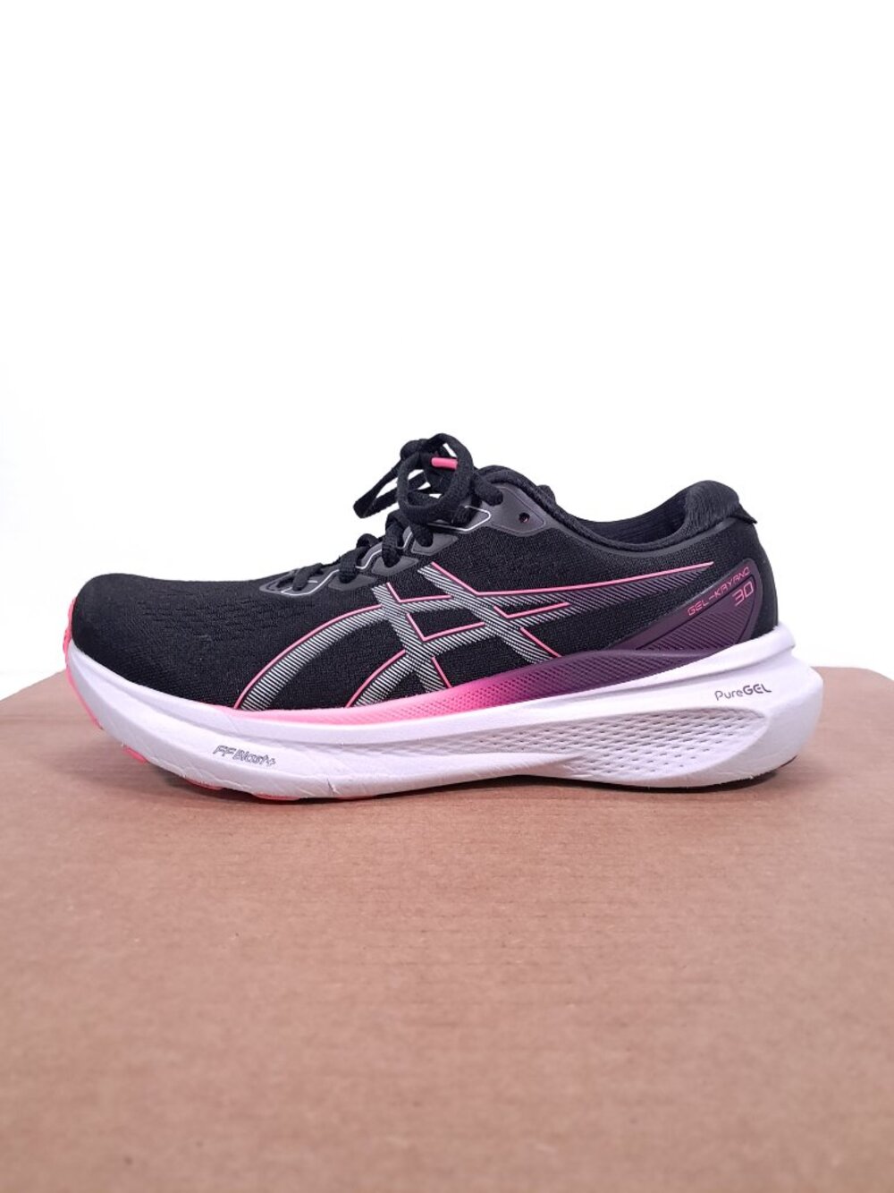 Asics Gel Kayano 30 Shoes Women 9 Black Pink Athletic Running Sneakers 1012B357